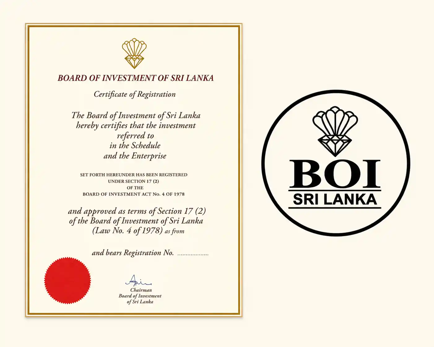 BOI certification document for approved condominium projects