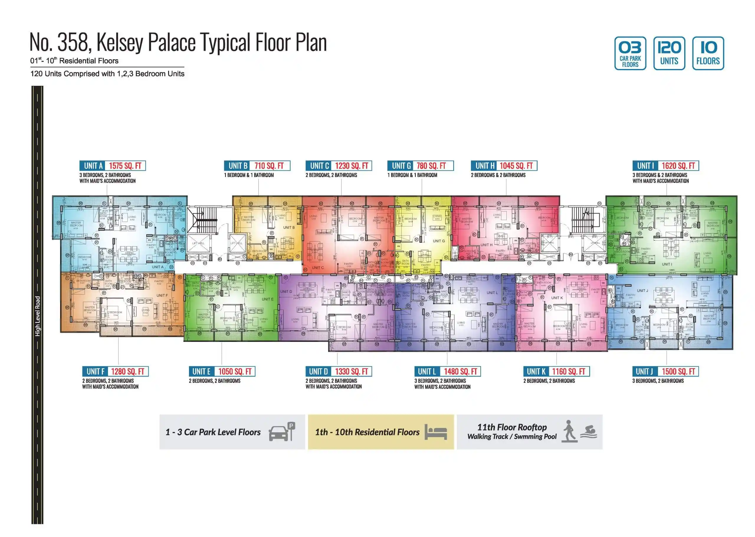 Kelsey Palace typical residential floor plan
